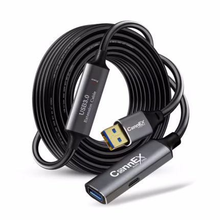 Extensión USB 3.0 Activa de 10 Metros CONNEX CX-0150-10M | Velocidad de 5Gbps | Ideal para Cámaras y Periféricos USB, Distribuído en HD Multimedia PERU SAC