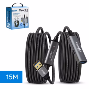 Extensión USB 3.0 Activa de 15 Metros CONNEX CX-0150-15M | Velocidad de 5Gbps | Ideal para Cámaras y Periféricos USB, Distribuído en HD Multimedia PERU SAC
