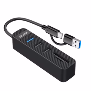 HUB USB-C y USB 3.0 con Lector de Memoria SD y MicroSD Glink GL-U03 | 5 en 1 | Multiplicador de Puertos para Laptop y PC, Distribuído en HD Multimedia PERU SAC