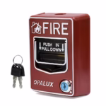 Pulsador Manual para Estación de Alarma Contra Incendio Opalux PUL C | Doble Acción  V DC Distribuído en HD Multimedia PERU SAC