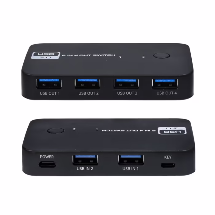 Switch Conmutador USB  American NET FJ U x Compartidor de Periféricos | Selector USB para  PCs Distribuído en HD Multimedia PERU SAC