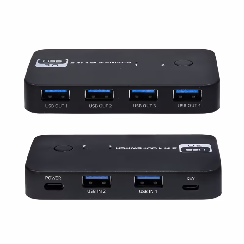 Switch Conmutador USB  American NET FJ U x Compartidor de Periféricos | Selector USB para  PCs Distribuído en HD Multimedia PERU SAC