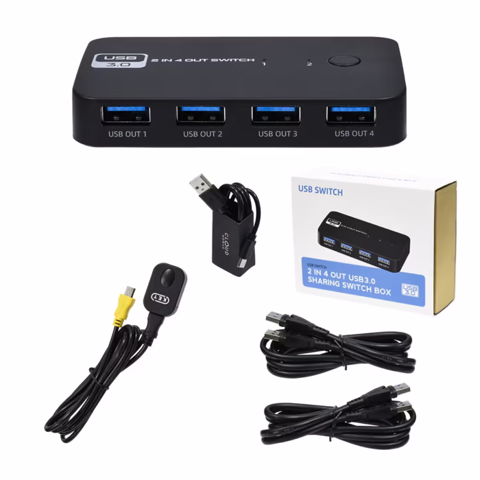 Switch Conmutador USB  American NET FJ U x Compartidor de Periféricos | Selector USB para  PCs Distribuído en HD Multimedia PERU SAC
