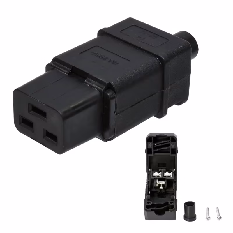 Conector Enchufe C19 IEC320 Hembra 16A American NET GP-130-ADP-C19